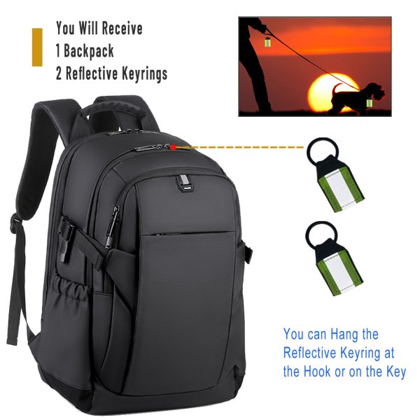 ANJINU Laptop Backpack, Business Slim Durable Travel Backpacks with USB Charging Port, College Computer Bag Gifts for Men and Women Fits Notebook - 图片 2