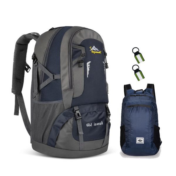 ANJINU 60L Hiking Backpack Men Camping Backpack With Rain Cover