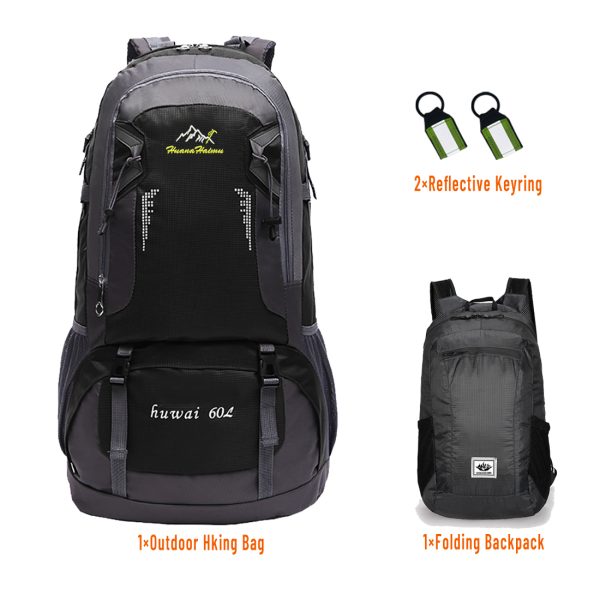 ANJINU 60L Hiking Backpack Men Camping Backpack With Rain Cover - 图片 2