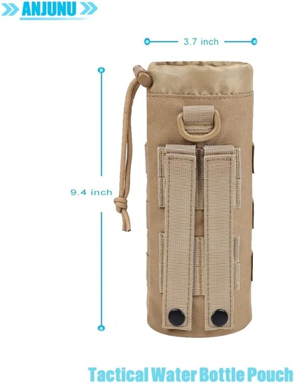 ANJINU Molle Water Bottle Holder, Water Molle Attachments, Molle Water Bottle Pouch, Tactical Backpack Attachment Pouches - 图片 2