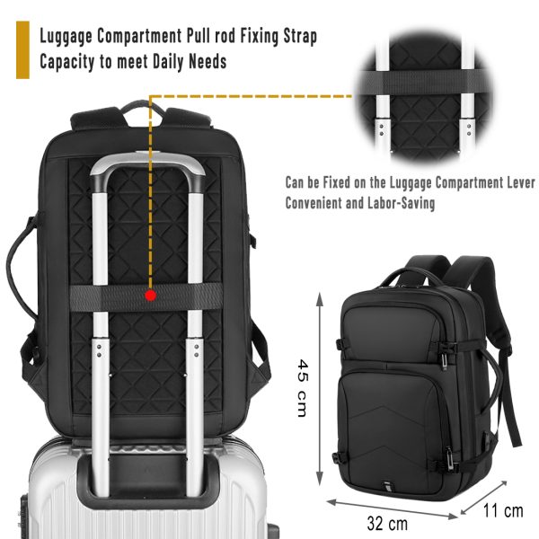 ANJINU Laptop Backpack, Business Slim Durable Travel Backpacks with USB Charging Port, College Computer Bag Gifts for Men and Women Fits Notebook - 图片 6