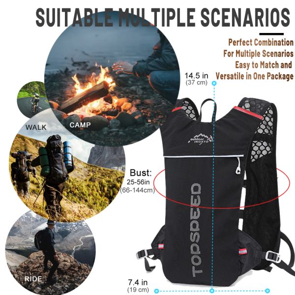 ANJINU Sling Bag Lightweight Crossbody Sling Backpack for Women Men Large Shoulder Chest Bag Daypack for Hiking Traveling - 图片 3