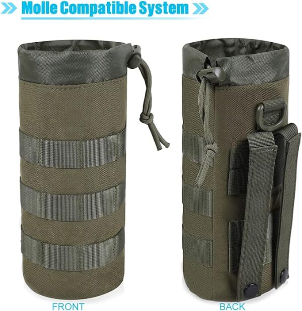 ANJINU Molle Water Bottle Holder, Water Molle Attachments, Molle Water Bottle Pouch, Tactical Backpack Attachment Pouches - 图片 6