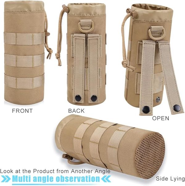 ANJINU Molle Water Bottle Holder, Water Molle Attachments, Molle Water Bottle Pouch, Tactical Backpack Attachment Pouches - 图片 5