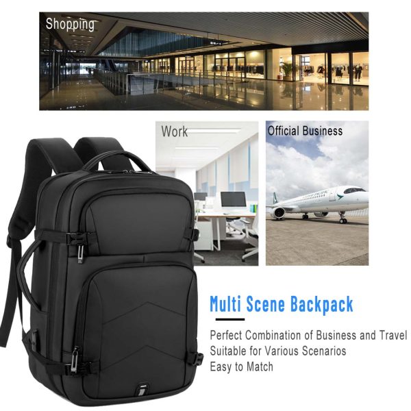 ANJINU Laptop Backpack, Business Slim Durable Travel Backpacks with USB Charging Port, College Computer Bag Gifts for Men and Women Fits Notebook - 图片 5