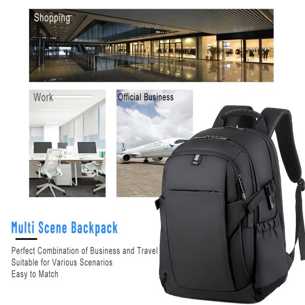 ANJINU Laptop Backpack, Business Slim Durable Travel Backpacks with USB Charging Port, College Computer Bag Gifts for Men and Women Fits Notebook - 图片 5