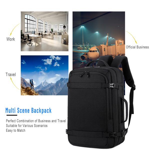 ANJINU Laptop Backpack, Business Slim Durable Travel Backpacks with USB Charging Port, College Computer Bag Gifts for Men and Women Fits Notebook - 图片 7