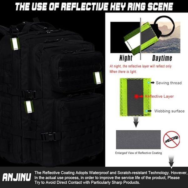 ANJINU Molle Water Bottle Holder, Water Molle Attachments, Molle Water Bottle Pouch, Tactical Backpack Attachment Pouches - 图片 5
