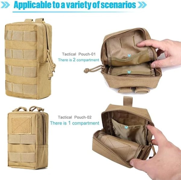 ANJINU Molle Water Bottle Holder, Water Molle Attachments, Molle Water Bottle Pouch, Tactical Backpack Attachment Pouches - 图片 5