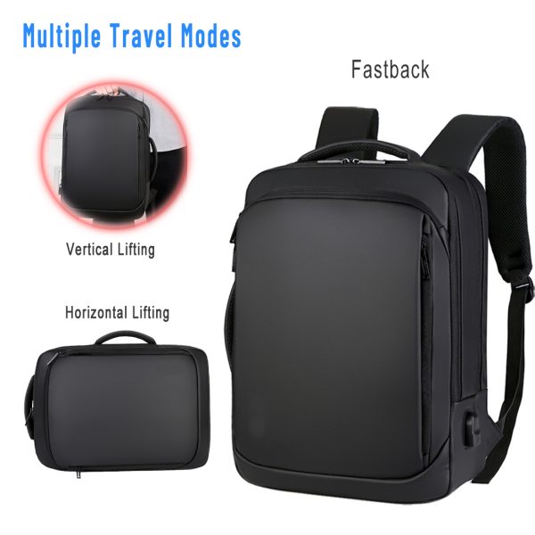 ANJINU Laptop Backpack, Business Slim Durable Travel Backpacks with USB Charging Port, College Computer Bag Gifts for Men and Women Fits Notebook - 图片 6