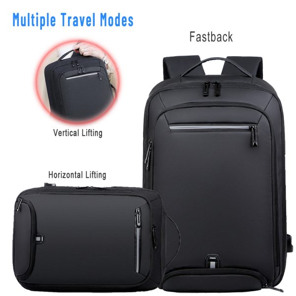 ANJINU Laptop Backpack, Business Slim Durable Travel Backpacks with USB Charging Port, College Computer Bag Gifts for Men and Women Fits Notebook - 图片 4