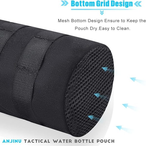 ANJINU Molle Water Bottle Holder, Water Molle Attachments, Molle Water Bottle Pouch, Tactical Backpack Attachment Pouches - 图片 4