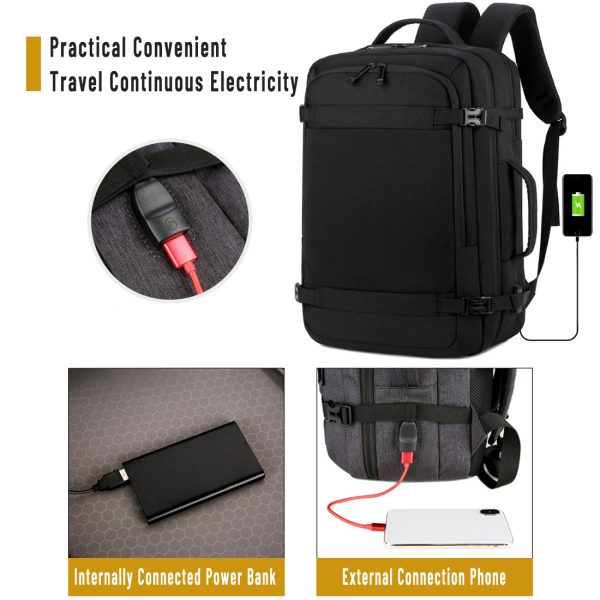 ANJINU Laptop Backpack, Business Slim Durable Travel Backpacks with USB Charging Port, College Computer Bag Gifts for Men and Women Fits Notebook - 图片 6