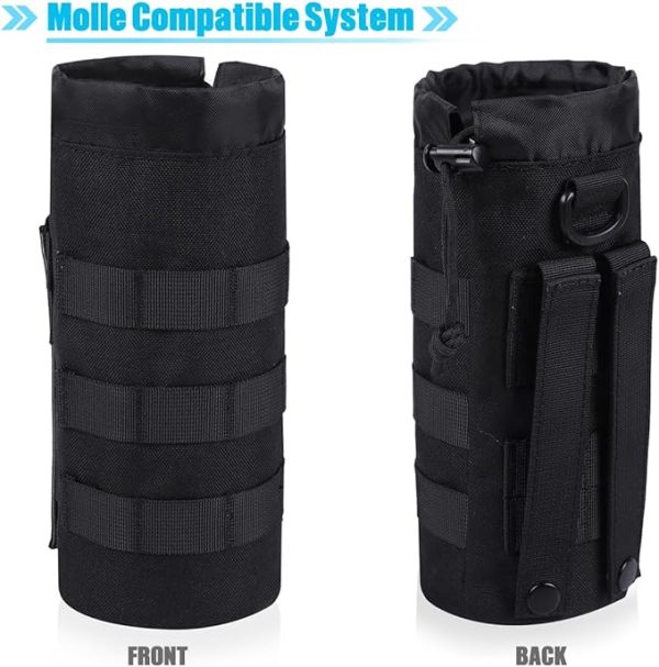 ANJINU Molle Water Bottle Holder, Water Molle Attachments, Molle Water Bottle Pouch, Tactical Backpack Attachment Pouches - 图片 7