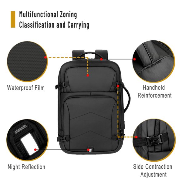 ANJINU Laptop Backpack, Business Slim Durable Travel Backpacks with USB Charging Port, College Computer Bag Gifts for Men and Women Fits Notebook - 图片 3